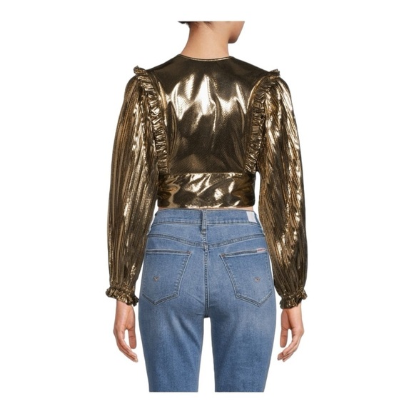 LOVESHACKFANCY Missy Crop Top in Gold NWT - Picture 7 of 8